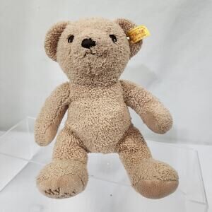 Steiff 10" Plush Teddy Bear Soft Cuddly Beige "My First Steiff" on Right Foot